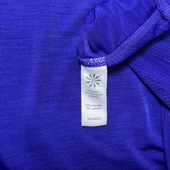 Athleta Racerback Sheer Striped Tank Top Athletic Athleisure Active Wear Purple - Picture 12 of 12